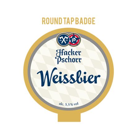 Hacker-Pschorr Weiss ROUND badge