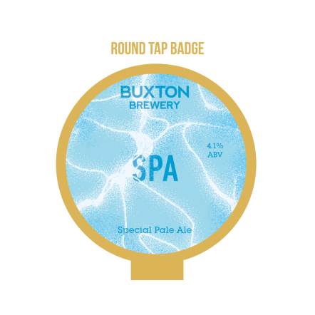 Buxton SPA round Tap Badge