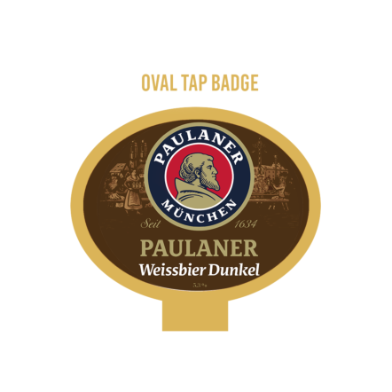 Paulaner Weissbier Dunkel OVAL badge
