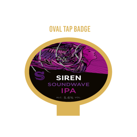Siren Sound Wave OVAL badge