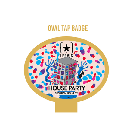 Lervig House Party OVAL badge