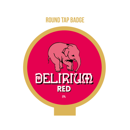 Delirium Red ROUND badge