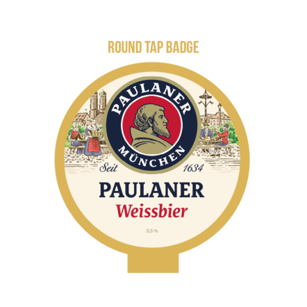 Paulaner Weissbier ROUND badge